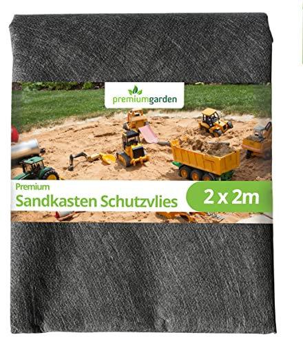 premiumgarden Premium Sandkastenvlies 2 x 2m, 90g/m², zuverlässiger Unkrautstopp unter dem Sandkasten Ihres Kindes
