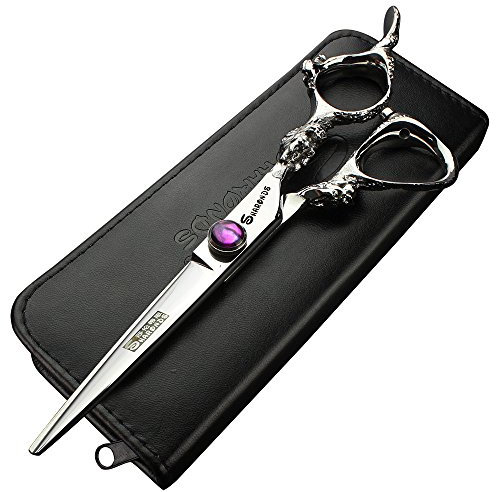 15,2 cm Argent double dragon modelage Ciseaux Japon 440 C de qualité de ciseaux de coiffure