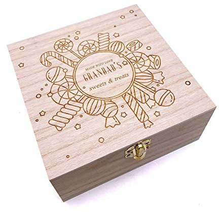 ukgiftstoreonline Personalised Sweets and Candy Wooden Box Gift