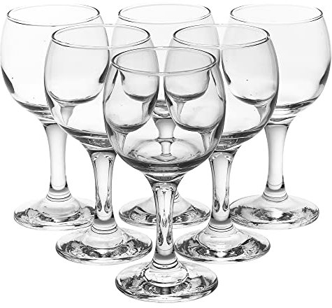 Queensway Home & Dining 6 Piece Wine Glasses Goblet Set Stemmed Red White Wine Dinner Cups