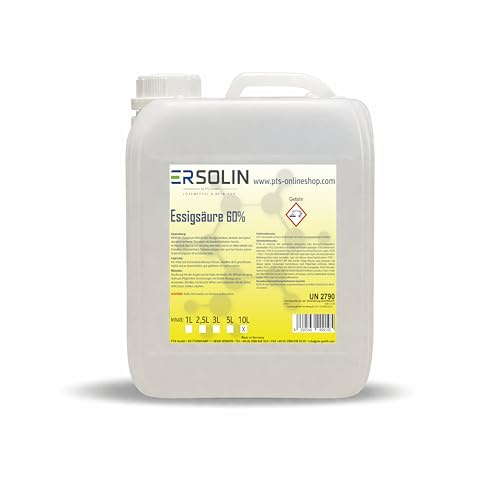 Acide acétique 60% 10 L Détartrant Nettoyant très économique également disponible en 1L, 3L, 5L