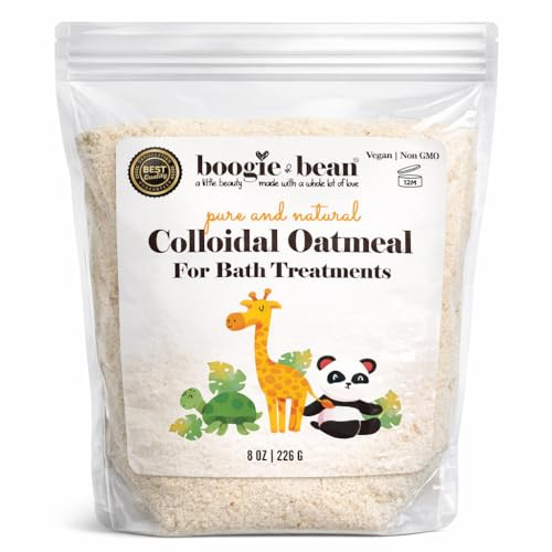 Boogie and Bean Colloidal Oatmeal Bath Treatment for Itching Adults, Babies and Kids; Eczema Oatmeal Powder Soak