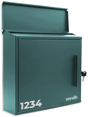 SereneLife buzon Exterior, De Pared, Correo, Sistema de Cierre Seguro, Ideal para Uso residencial o Comercial, 35cms x 11.5cms x 33cms