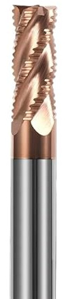 Fraise d'ébauche CNC en carbure HRC55, 1 à 20 mm, 4 cannelures, 6 mm, 8 mm, 12 mm, 3 cannelures for aluminium(A6X25XD6X75L)