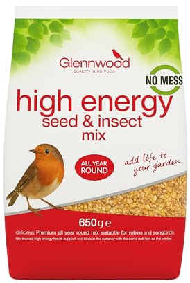 Ark Future Glennwood Premium Wild Bird Food – High Energy Seed & Insect Mix for Garden Birds – 650g All-Season Nutritious Feed