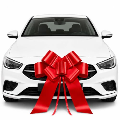 Verphysis Gros Noeud Cadeau, 76cm Grand Noeud Voiture | Noeud Cadeau Grand pour Voiture, Noeud Cadeau Geant, Grand Nœud de Voiture, Noeud Geant Voiture pour Mariage, Noël, Fêtes