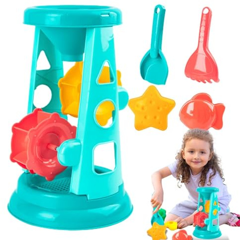 Giochi Da Spiaggia Per Bambini - Set Di Con Mulino A , Kit Di Giocattoli Con Sabbia In ABS Da 5 Pezzi Con Pale, Da Esterno Impermeabili | Set Da Gioco Creativo Sulla Sabbia Pe