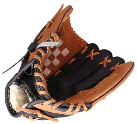 Basebollhandske tjocka basebollhandskar för vuxna, skyddshandskar softball för mottagare, skyddsutrustning för sporthand slitstark PVC