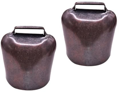 ORFOFE 2 Pezzi Campanelli per Mucca e in Ferro Spesso Suono Nitido, Campane Decorative Portatili per Forniture Agricole e Decorazione Animale