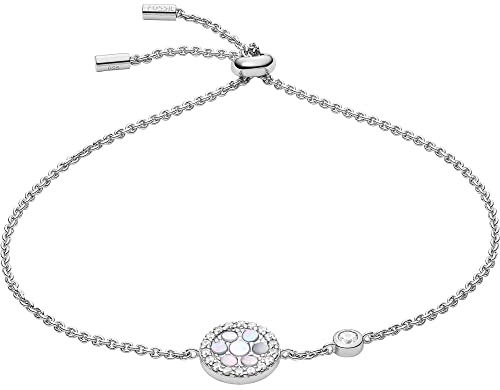 Fossil Armband Für Frauen Sterling Silber, Max. Innenlänge: 216mm Silber Sterling Silber Armband, JFS00519040