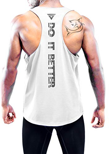 Boyzn 1 eller 3-pack herrlinne, sommar, ärmlösa t-shirts, ventilerande muskelskjortor, armtröjor, gym, träning, linne, sport, undertröja, gym, bodybuilding, ärmlös t-tröja för löpning, Vit (1-pack),