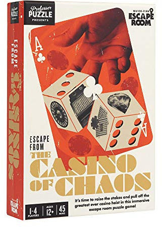 Professor Puzzle | Escape from The Casino of Chaos | Puzzle | Ages 12+ | 1-4 Players | 45 Minutes Playing Time