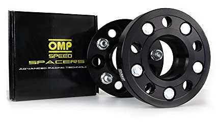 OMP Speed Juego de 2 Separadores Doble Centrado/Doble Fijación Grosor: 20mm PCD: 5x114.3 CB: 67.1 OD: 150 Tuerca x10 12x1.5 Negro Aluminio - OMPS08992001