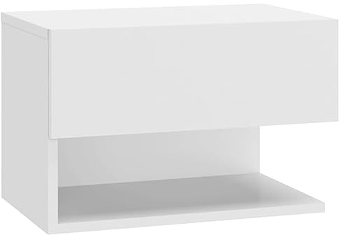 vidaXL Väggmonterat sängbord vit, sängskåp, sänglådor, sovrumslådor, sänglåda, sovrumslåda, väggmonterat sängbord, väggmonterade sängbord