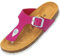 Palado Zehentrenner Mädchen Kids Kos Lack - coole Sandalen - bequeme Hausschuhe mit trendigen Farben - modische Sommerschuhe mit Kork-Fußbett pink lack EU32