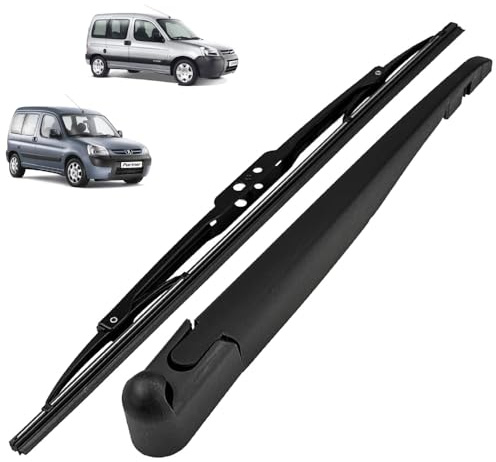 Bras avec Balai d'Essuie-glace ARRIÈRE pour Coffre Hayon Fourni avec Cache de Protection et compatible pour Berlingo (1996-2011) et Partner (1996-) OEM : 6429L3 6429V5
