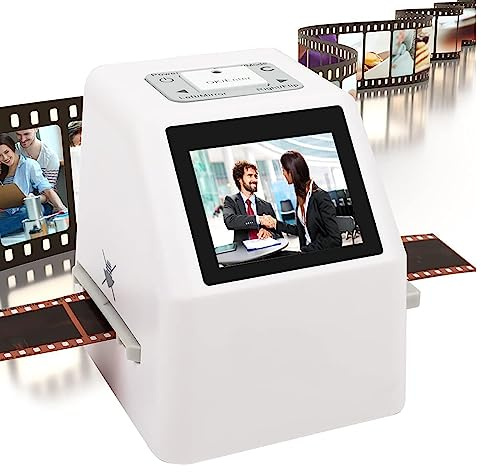 Filmskanner, Dianegativ Skanner Med 2,4 LCD-skärm Och Inbyggt 128 Mb Minne, Konverterar 135 Mm, 126, 110, Super 8 Filmnegativa Bilder Till 20 Megapixel JPEG-bilder, För Familjen