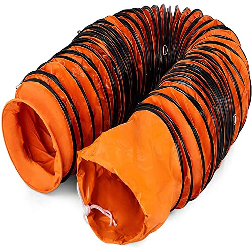 5m/10m Manguera de tubo de PVC para ventilación - Ø 200/300/400/500/600 mm Tubo Flexible Rango de Temperatura de -15 °C a +80 °C con 2 ganchos,5M-diam:300mm