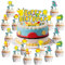 25 Stück Tortendeko,Cake Topper Geburtstag, Muffin Deko, Deko Topper Set für Geburtstag Party(Stil 3)