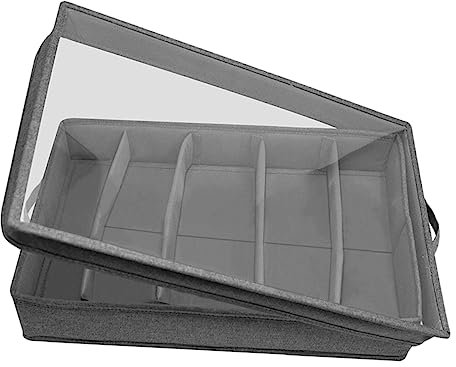 LIFKOME Scatola Archiviazione per con Trasparente Organizer Multi Scomparti per Cucina e Tavola Portaposate Resistente e Facile da