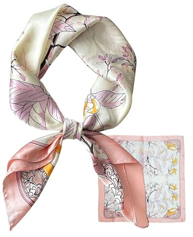 LEBOOBELL 70cm Pañuelo para la Cabeza para Mujer Bufandas de Seda Cuadrada Suave Bandana Pañuelo para el Cuello