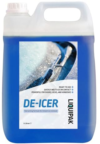 Liquipak De-Icer – Fast-Acting Windscreen Ice Remover for Cars & Vans | Biodegradable | Effective Down to -4°C | 5L, 10L, 20L Bulk Packs (1 x 5L)