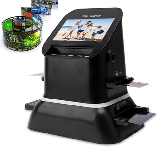 22 MP Digital Film & Slide Scanner, Högupplöst 120 Film Slide Negative Photo Scanner med 4,3 LCD-skärm， Inbyggt 128 MB minne.