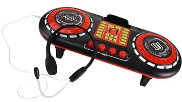 AMSLSIU Interactive DJ Mixer for Kids Toys DJ Turntable Music Mixer Party Toy Musical Boys