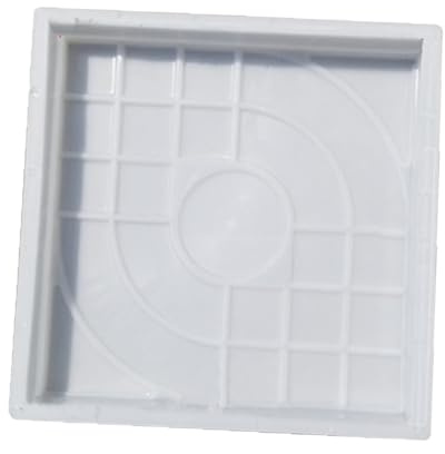 Toyvian Stampo per Pavimentazione in Plastica Bianco per Mattonelle Giardino, Facile da Pulire Superficie Liscia, per Vialetti e Bordi Piscina