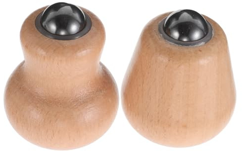 WESIEVYA Bâton de Massage en Bois 2pcs pour Visage et Cou, Portable Prise en Main Confortable, Outil pour Soins Quotidiens à Domicile