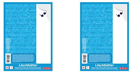 Herlitz 382408 Löschpapier, A4, 10 Blatt (A5), 2 Stück
