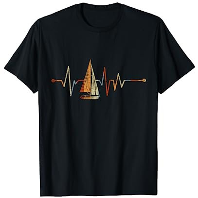 Hobby Sailor Gift Heartbeat Sail Boat Sailing T-Shirt