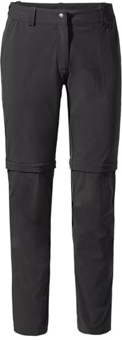 VAUDE Wanderhose Damen Farley Stretch Zip-Off Hose – Schwarz – Gr. 40 Kurz