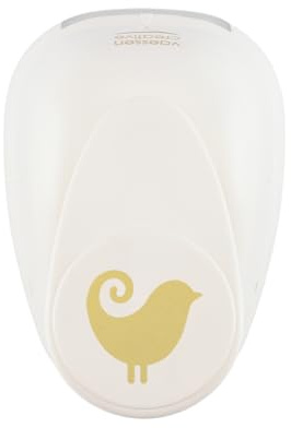 Vaessen Creative Troquel con diseño de pájaros, 3,3 x 3,4 cm, color blanco y dorado
