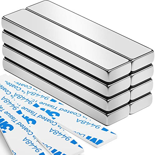 8 Stück Magnete Stark, 60 x 10 x 5 mm Dicker Stabmagneten, Magnete für Magnettafel, Kühlschrankmagnet