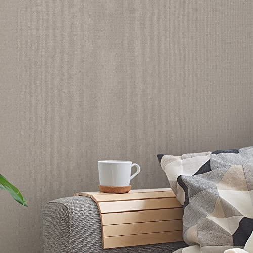 Tapet Uni Greige Grå A.S. Création Nara 387444 enfärgad fibertapet 10,05 m x 0,53 m Made in Germany