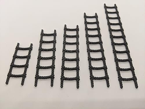 Lot de 5 échelles en corde | 28 mm échelle 1/56 miniature | RPG Figurine de table Modélisation de paysage Wargaming Fantasy Diorama Wargames Model Paysage Terrain Scatter Jeu de rôle Imprimé 3D