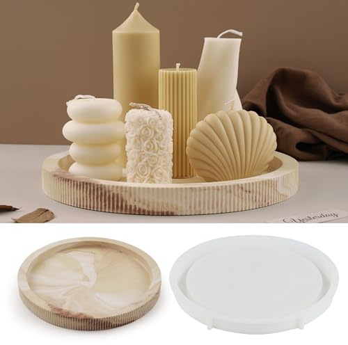 jwogngls Molde de silicona bandeja con ranuras, moldes de fundición en ranuras, molde de silicona, molde de resina para verter hormigón creativo, resina, resina de fundición, polvo de fundición