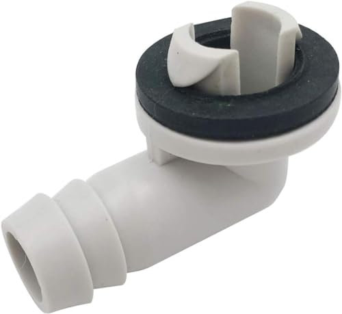 1Pc Grey Conditioner Drainage Hose Connector Elbow Fitting with Rubber Ring for -Split Units and Ca Window Unit 3/5 inches (15 mm) Parts and Accessories for Air Conditioner