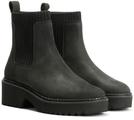 TOMS Millie Nubuck Leather Women's Black Boots - UK 7