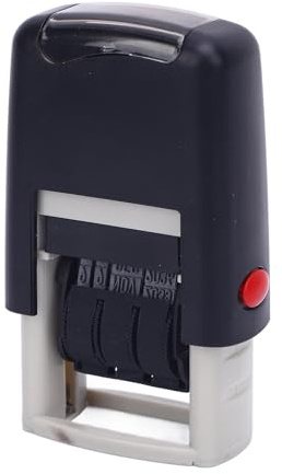 Date Stamp with Clear Imprints for Documents, Scrapbooking & Labeling (Black)