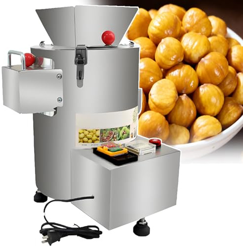 smafoseedding Desgranadora De Castañas Automática Mejorada, 350 W, Eléctrica, con Tambor Dentado Avanzado Y 8 Cuchillas De Precisión, Alto Rendimiento, para Uso Comercial, 220 V Medium