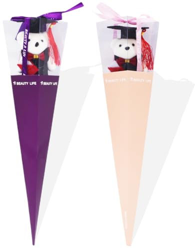 SYTTNUM 2pcs Bouquet Di Bambole Bear,Orsetti di laurea di peluche Bouquet, Peluche Mini Orso Decorazione Di Laurea Decorativo