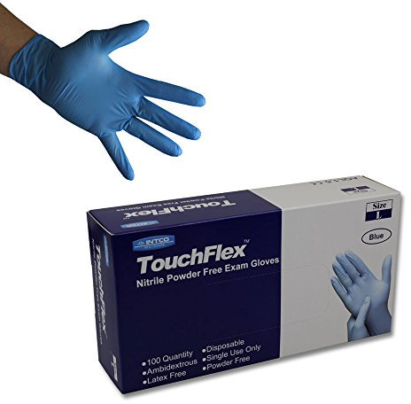 Touchflex GL53L N318A-00L disposable nitrile gloves, powder free, blue, size L / 9, 100 pieces