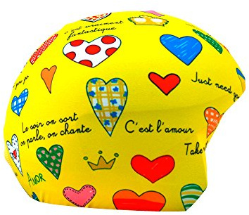 COOLCASC® Amour - Copricasco Moto e Sci per Bambini - Personalizza il tuo casco bambino con una copertura protettiva vivace e divertente - Sci Accessori e Ideale per Bici - Taglia Unica