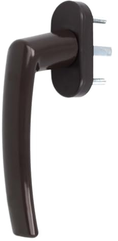 Aluminium Fenstergriff Nevada, Farbe:Braun RAL 8019, Stiftlänge:30mm