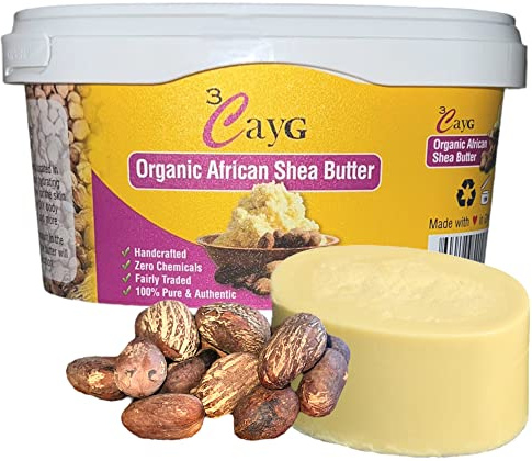 3CAYG 1 lb Unrefined Shea Butter for Hair, Skin, and Nails