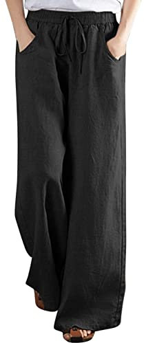 Protektoren Hose Damen Hosen Leinen Freizeithose aus Baumwolle Leinen Damenhose Leinen Hose Damen Lack