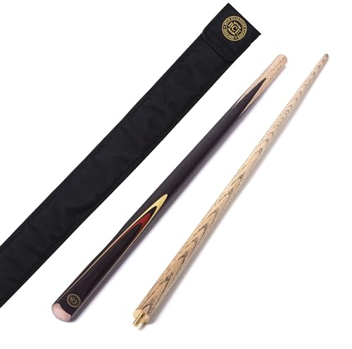 BCE Protégé 2 Piece Snooker/Pool Cue and Case, Black, 57 inch Lenght (145 cm)