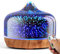 Porseme 500ml Aroma Diffuser Glas mit Fernbedienung, 3D Effekt Handgeblasen Feuerwerk Ultraschall Luftbefeuchter für Ätherische Öle,Leise 7 Farbe LED Licht Auto-Off für Raumbefeuchter